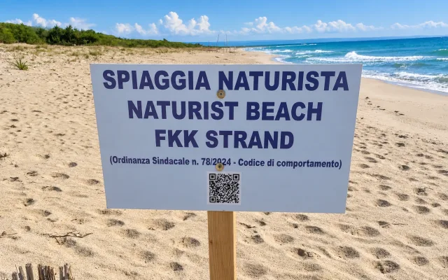 Termitosa naturist beach in Apulia, in the province of Taranto