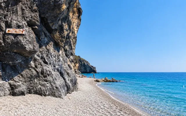 Troncone nudist beach with Cala Finocchiaro