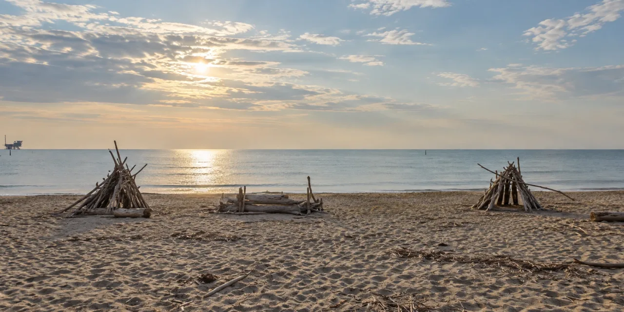 Spiaggia nudista della Bassona, a Lido di Dante, Ravenna