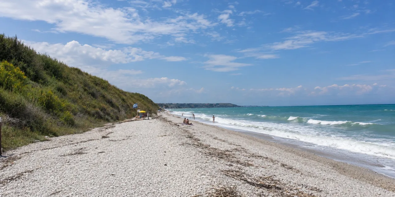 Spiaggia Punta Le Morge in Abruzzo, vista verso nord